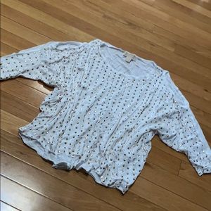 Michael Kors gold studded open shoulder top